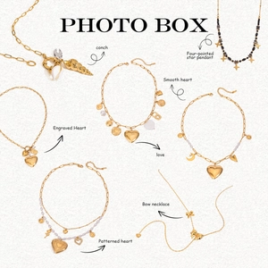 Collana In Acciaio Inossidabile Da Donna Retro Boho Cuore Perla Artificial Conchiglia Stella Pendente Gioielli Di Moda