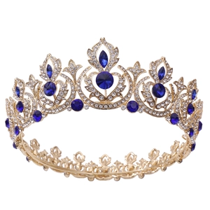 Wedding Bridal Crown Tiara Alloy Rhinestone Crystal Luxury Retro Baroque Hair Accessory For Women Party Pageant