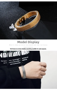 Polished stainless steel dragon scale chain bracelet with secure lobster clasp for men