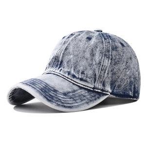 Baseball Cap Vintage Washed Denim Distressed Adjustable Dad Hat Outdoor Casual Sun Protection For Men Women