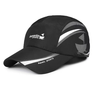 Waterproof quick-dry sun protection sports baseball cap with Aquatic SPORTS logo design