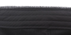 Detail of inner sweatband with reinforced stitching and breathable mesh fabric