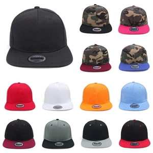 Snapback Hat Flat Brim Baseball Cap Polyester Camouflage Contrast Color Hip Hop Streetwear Sunshade For Men Women