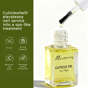 Tea tree nail cuticle oil for restoring shine and treating dull yellowish nails