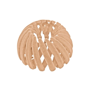Detail of pink velvet expandable bird nest hair claw clip for bun styling and ponytails
