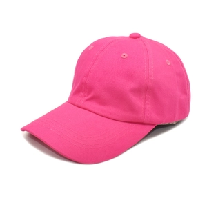 Detail view of the rose pink cotton twill baseball cap with breathable eyelets