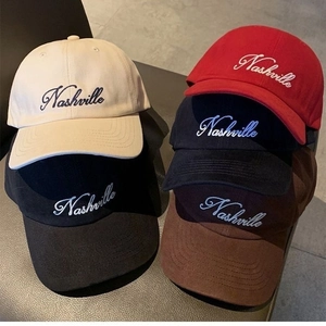 Classic cotton baseball caps with Nashville embroidery available in five distinct colors
