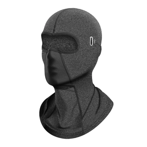 Outdoor thermal balaclava for cycling and skiing with breathable mesh and fleece lining