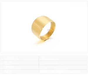 5mm wide stainless steel band ring specifications in gold, steel, and black finishes