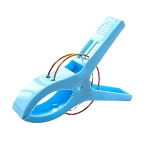 Sky blue heavy duty windproof plastic clothespin with strong metal spring for quilts
