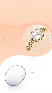 Detail of OLEVS women's watch featuring a 25mm dial and high hardness coated glass