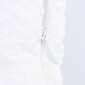 Elegant white maxi dress featuring delicate floral embossed texture and a hidden zipper back