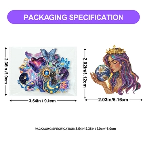 50pcs PET transparent fantasy stickers with butterfly and heart patterns for DIY decor