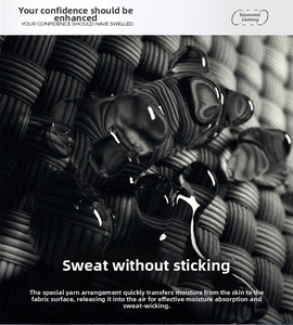 Macro shot showing moisture-wicking technology on grey nylon lycra fabric for sports t-shirts