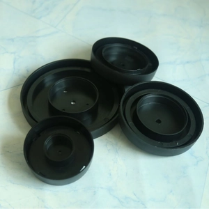 Black round acrylic plastic bases for DIY crafts and preserved flower glass covers