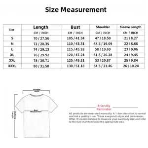 Detailed size chart for men's Henley Polo shirt with measurements from S to 3XL
