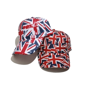 Casquettes de baseball Union Jack au style vintage vieilli et motifs à carreaux
