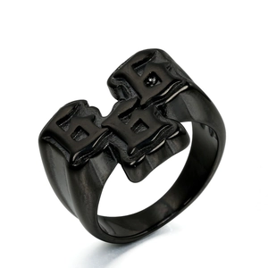 Anello Con Numero 666 Gotico Acciaio Inossidabile Punk Rock Streetwear Gioielli Retrò Per Uomini