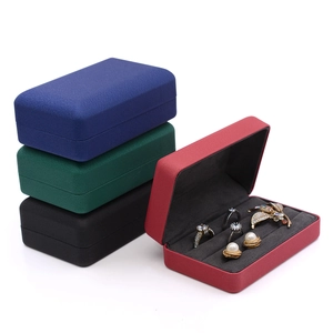 Premium velvet jewelry storage box for rings and earrings in multiple colors and styles