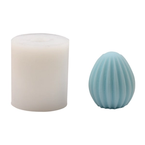 DIY geometric spherical acrylic mold for making candles and soap with vertical stripes