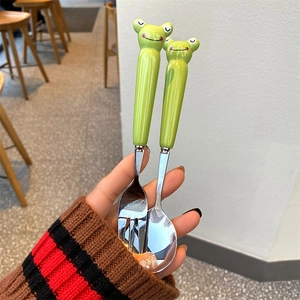 Cute Cartoon Animal Portable Cutlery Stainless Steel Spoon Fork And Chopsticks With Case For Kids Travel School Lunch