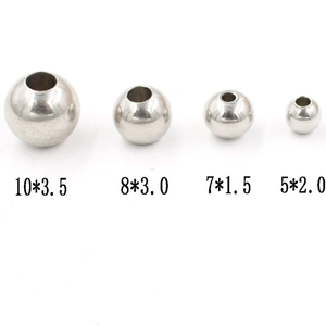 Stainless Steel Round Spacer Beads High Polished Smooth Loose Beads For DIY Jewelry Making Bracelet Crafting Findings