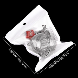 Stainless steel tea infuser ball with star crystal pendant in a 12x9cm packaging bag