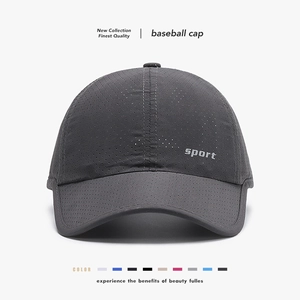 Casquette De Baseball En Filet Séchage Rapide Respirant Léger Perforé Laser Sport De Plein Air Pêche Chapeau Unisexe Réglable