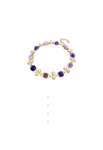 Détail d'un collier de perles en résine vintage de 41cm avec chaîne en alliage