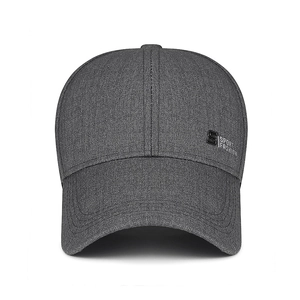 Dark grey sport baseball cap with long brim and S SPORT FASHION side logo print