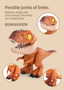 Detail showing flexible limbs and realistic skin texture of the dinosaur stationery model