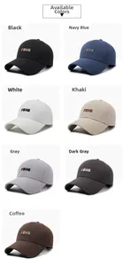 Détail des couleurs de casquette de baseball en coton avec broderie 3D FBXS