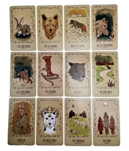 Detailed grid layout of Sea Soul Journey Oracle cards featuring animal and nature art