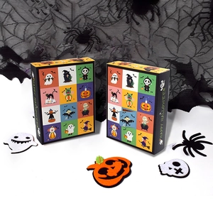 Halloween Blind Box DIY Surprise Gift Box Cardboard Cartoon Pumpkin Ghost Pattern Poke Game Empty Boxes For Festival Party Favor