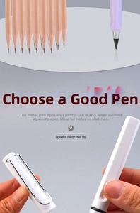 Detail showing the special alloy nib mechanism of the inkless eternal pencil for sketching
