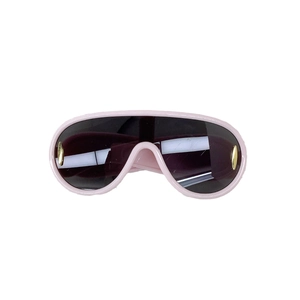 Lunettes de soleil rétro vintage pour enfants, monture rose avec verres foncés UV400