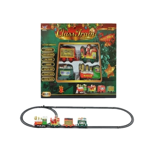 Retro Christmas electric train set with 216cm track and 11 pieces for holiday decoration