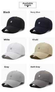 Detail of laser-perforated breathable holes on multi-color quick-dry sports baseball caps