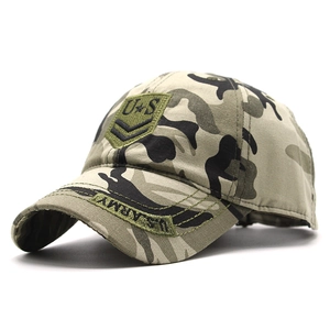 Cotton Baseball Cap With Military Embroidery Camouflage Tactical Style Outdoor Sports Sunshade For Men Women