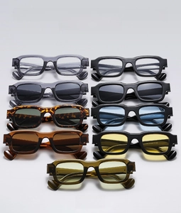 Multiple color options of retro square sunglasses including matte black and tortoiseshell