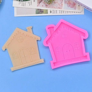 Christmas Santa house silicone molds for DIY baking cake and chocolate making