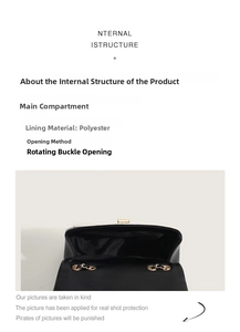 Vue détaillée de l'intérieur d'un sac en cuir noir avec doublure en polyester et compartiment