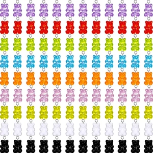 Gummy Bear Charms Resin Colorful Transparent Jelly Pendants For DIY Jewelry Making Earrings Necklaces Bracelets Crafts