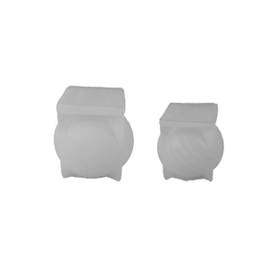 Spherical striped silicone mold for DIY candles and resin ornaments in two varied sizes