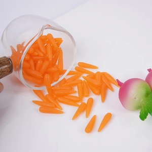 Miniature artificial carrots 1.8cm simulation resin vegetables for DIY dollhouse scenes