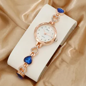 Detailed size specifications and product parameters for women's luxury quartz watch set