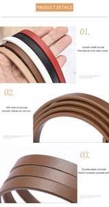 Detail view of premium leather waist belt texture and color options for women