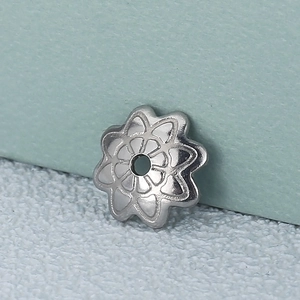 Flower Bead Caps Stainless Steel Hollow Filigree Petal Jewelry Findings For DIY Earring Bracelet Making Silver Color