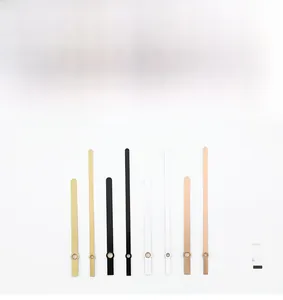Aluminum clock hand sets in gold, black, white, and rose gold for quartz clock repair