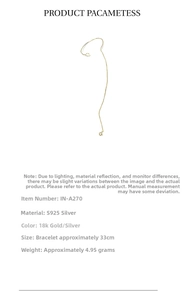 Detailed specs of S925 sterling silver snake chain bracelet in gold and silver finishes